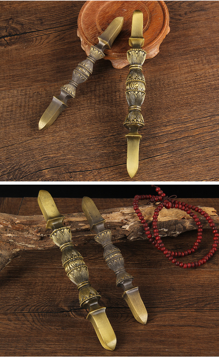 唐密真言宗独股杵 合金金刚杵降魔杵法器宝杵 一字杵大号