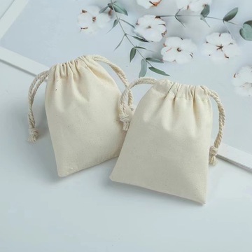 canvas bag 空白帆布袋大米防尘收纳袋刮痧板香囊布袋口红耳机