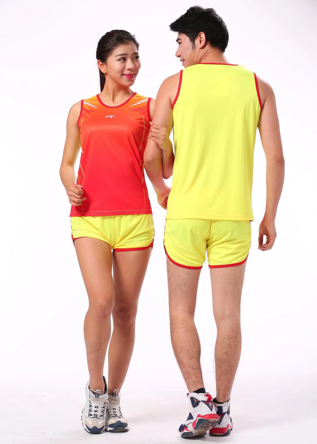 男女田径训练服套装马拉松短跑比赛背心印制学生田径考试运动服