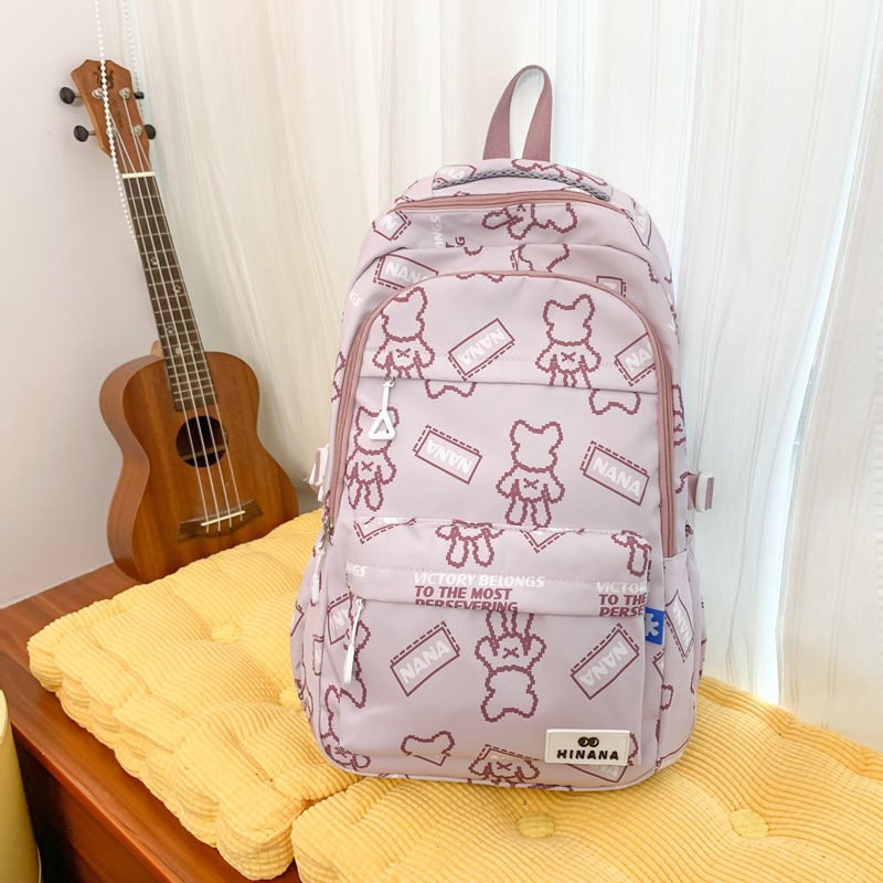 New Ins Cute Girl's Schoolbag College Style Middle School Students' Backpack Lightweight College Students' Backpack