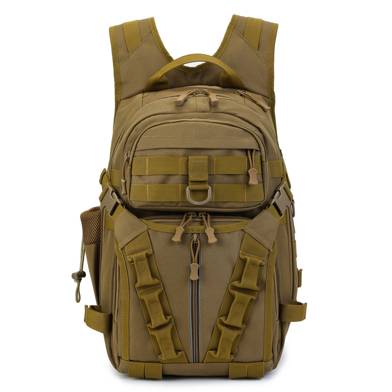 Lure Backpack Large Capacity Tactical Backpack Men's Multi-Functional Outdoor Travel Mountain Climbing Cycling Camouflage Shoulder Backpack Dual-Use