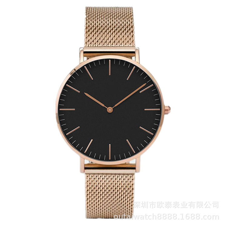 直播爆款外贸热销dw 手表满天星时尚石英手表防水 男士情侣表