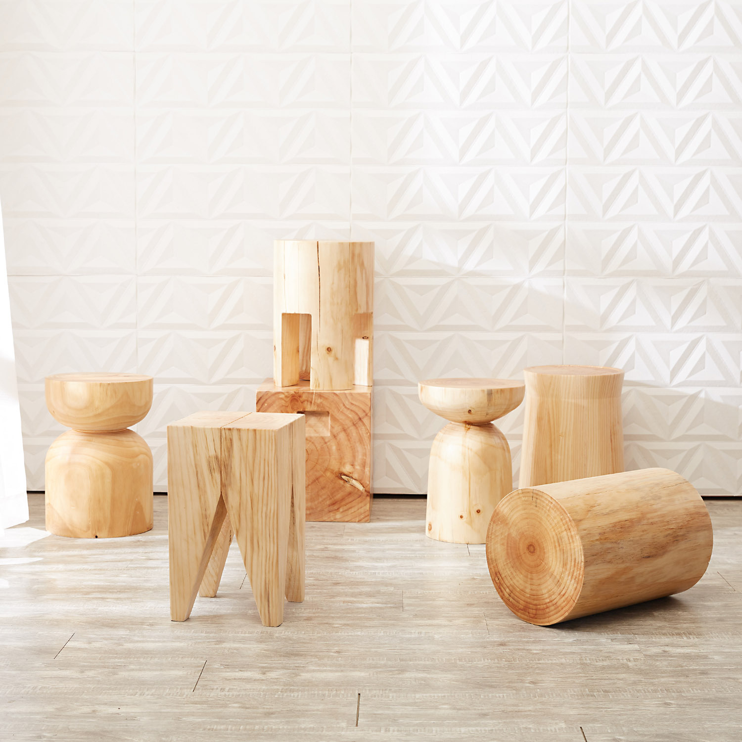 北欧实木墩子简易边几圆凳子创意木头树墩根雕矮凳客栈摆件ins风