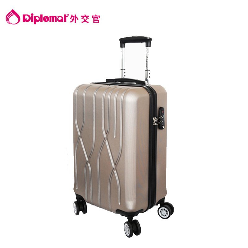 外交官拉杆箱hm-6082 万向轮 香槟金 20英寸(1个/箱)房地产礼品