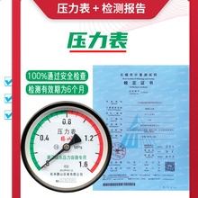 压力表带检测报告空压机储气罐Y100Z计量局检定证书气压表代校验