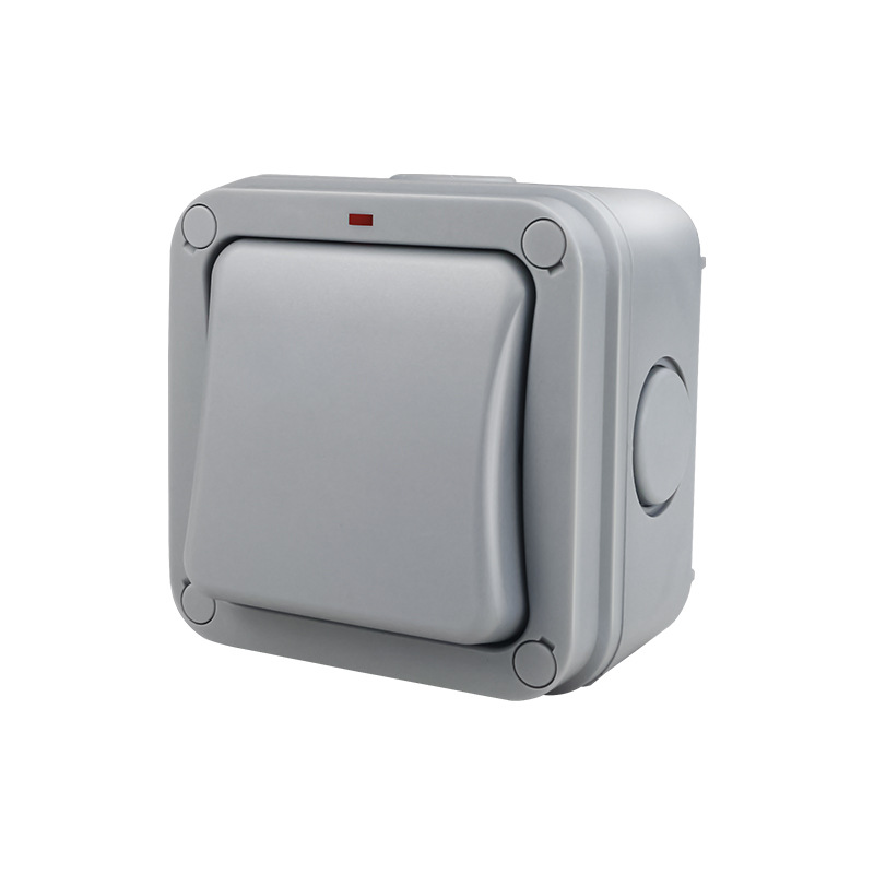 Cross-Border Outdoor Waterproof Button Switch Doorbell 168. Open-Mounted Single-Open Single-Control Double-Control with Light Bathroom Garden Rain-Proof