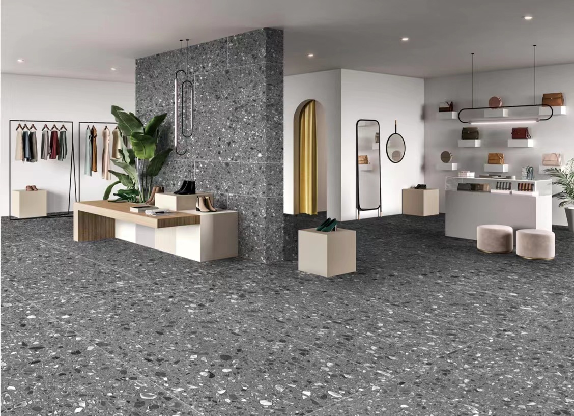 佛山厂家直营水磨石瓷砖750x1500连纹通体大理石地砖客厅 背景墙