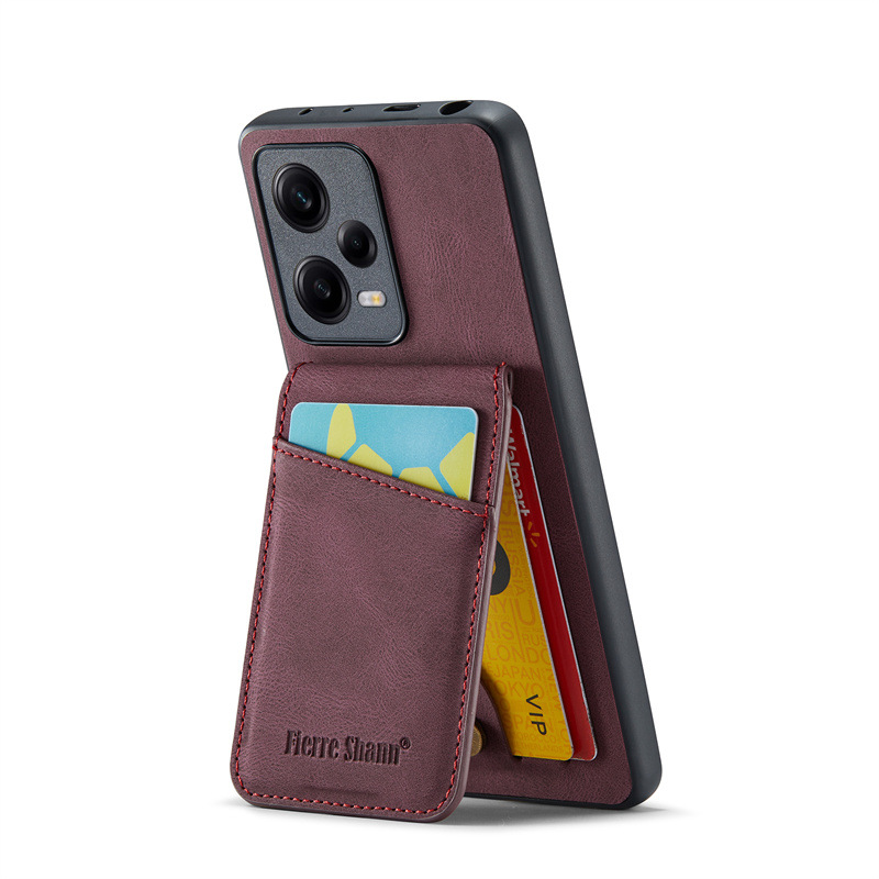 适用小米13 lite卡包支架13pro纯色13高级红米12插卡女生多功能