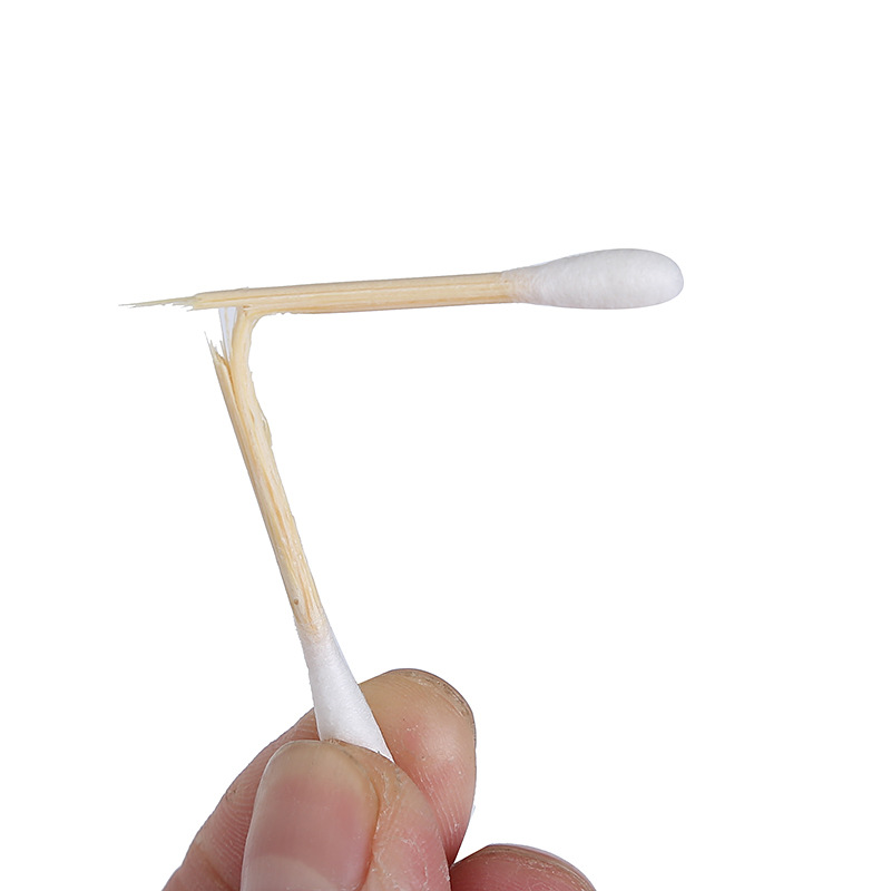 Cross-Border Household Wooden Stick Double Ended Cotton Wwabs Love Box Disposable Cotton Swab Sanitary Disinfection Flip Cotton Swab Wholesale