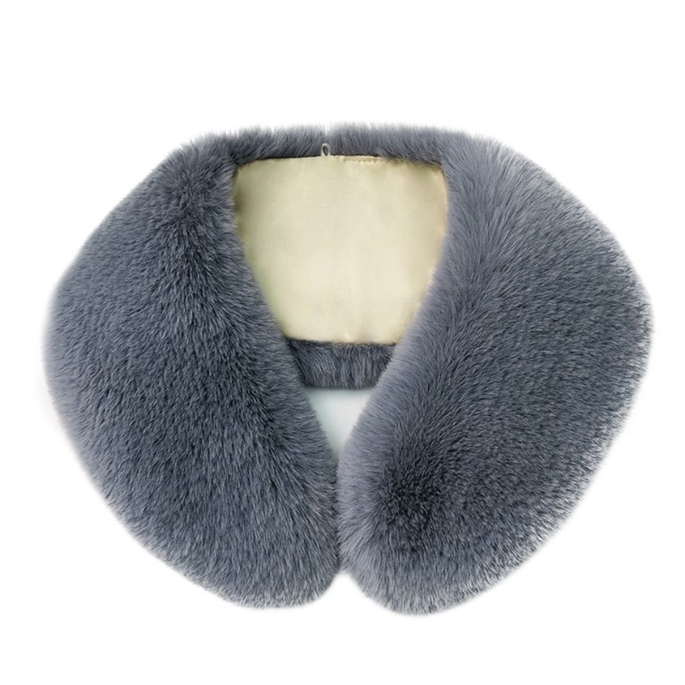 毛领单卖仿濑兔毛羽绒服呢大衣毛领子百搭通用女冬季保暖可爱帽条