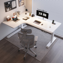 智能转角电动升降桌家用办公桌学习书桌L型工作台拐角升降电脑桌