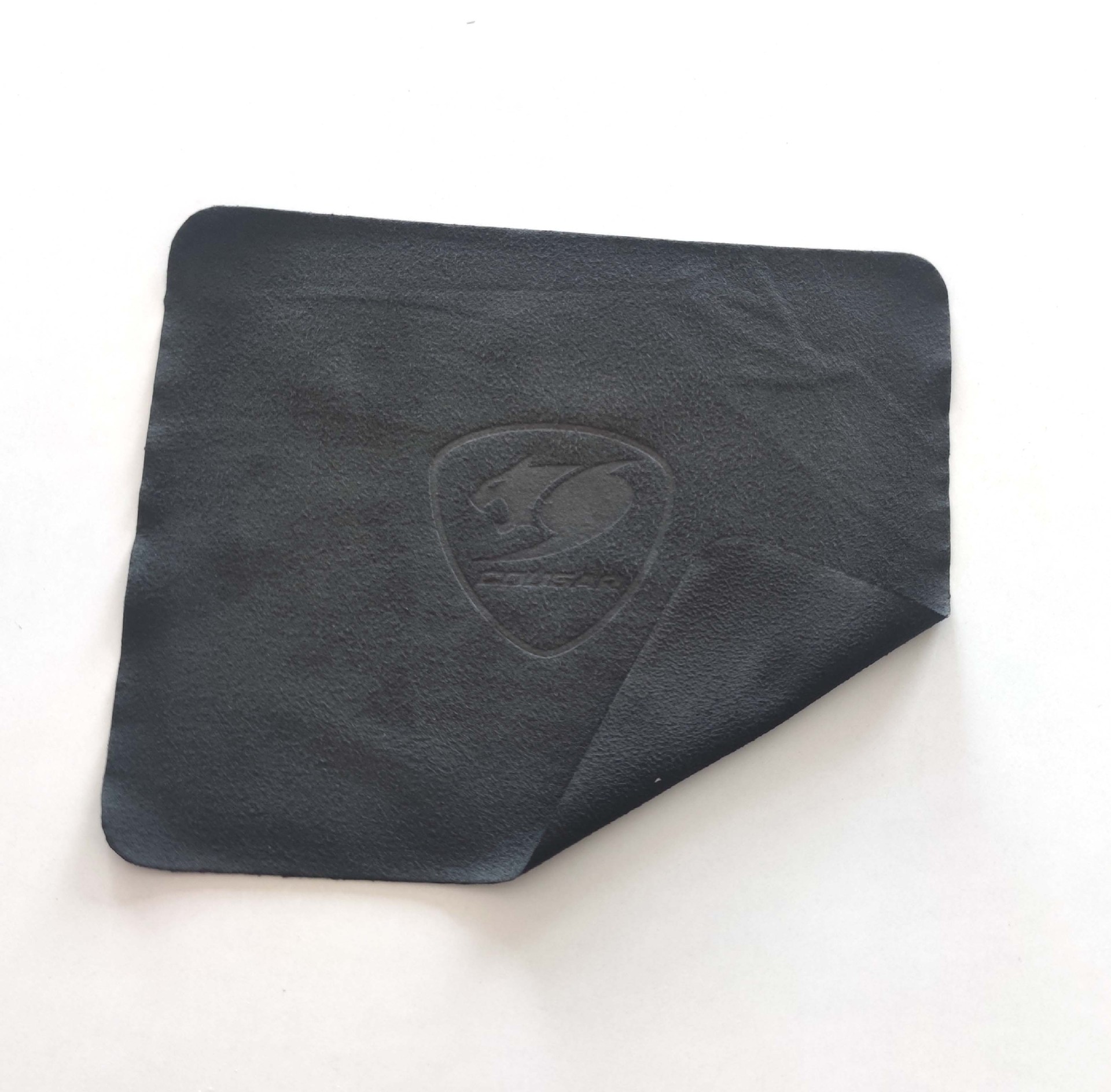 黑色麂皮绒眼镜布 压印logo 尺寸和logo可任意订制 黑色清洁布