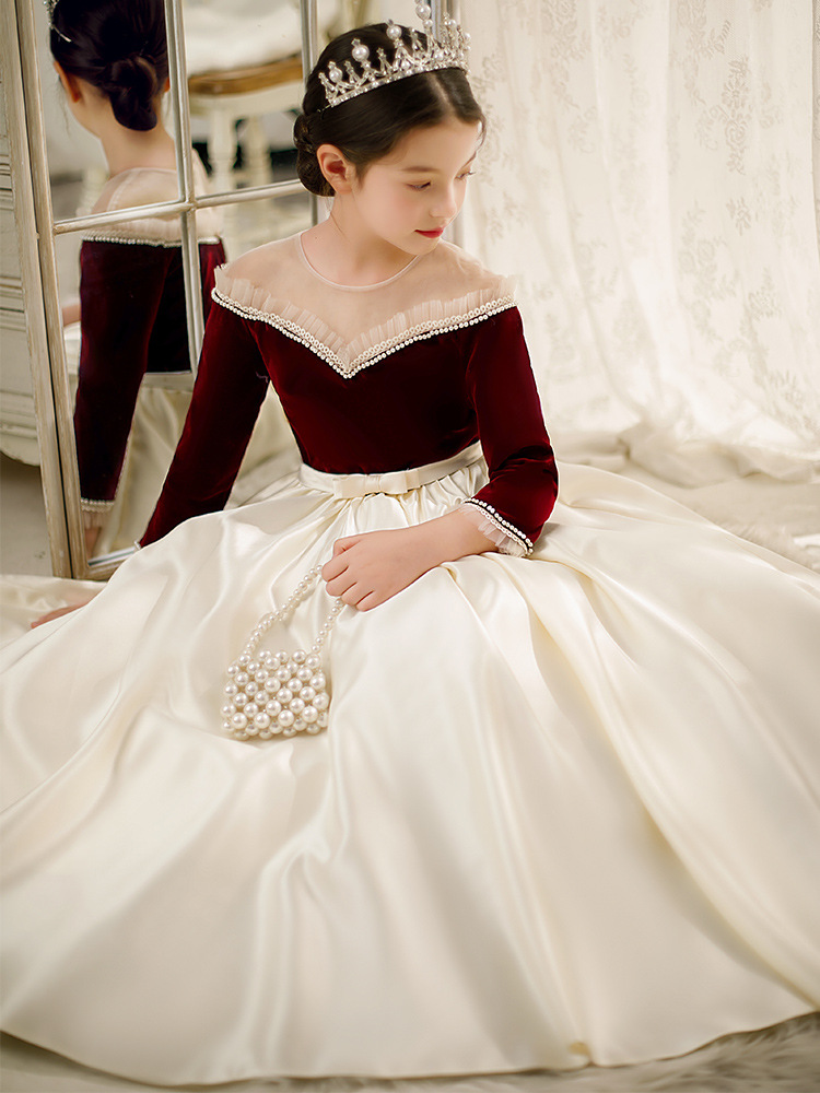 红色公主裙礼服裙图片