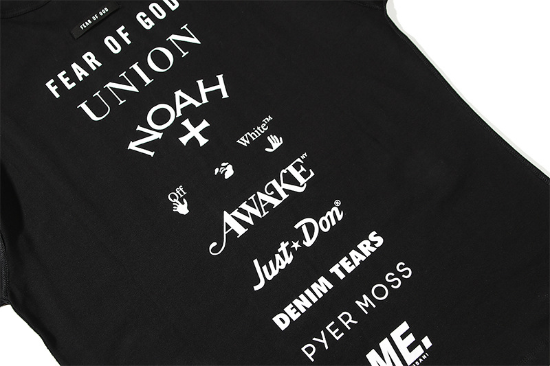 fear of god fog jerry九方联名慈善限定款t恤男女款大码圆领短袖