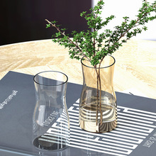 透明玻璃花瓶北欧INS风格轻奢高级感插花花瓶桌面植物水培花瓶