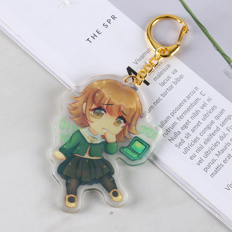 Acrylic Key Chain Customization Anime Peripheral Cartoon Standee Double-Sided Advertising Chain Small Gift Pendant Customized