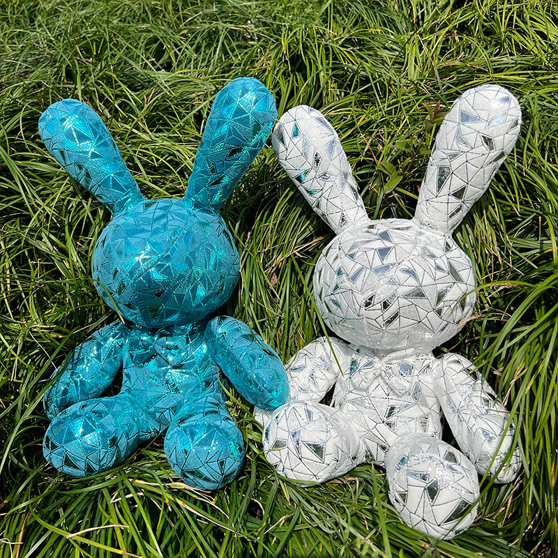 新款炫彩毛绒小兔子玩偶大号暴力兔抓机娃娃公仔玩具儿童生日礼物