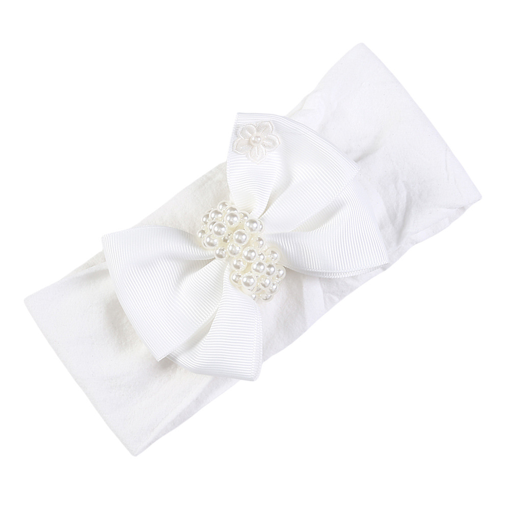 Bow Width Nylon Hair Band New Children's Headband Pearl Bag Waist Ribbon Princess Headdress Photo Props