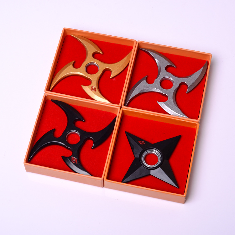 火影忍者卡卡西鸣人螺旋手里剑影子旋转飞镖佐助武器模型金色银色