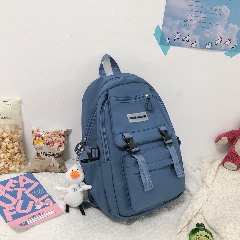 2022 New Spring Korean Style Casual Large Capacity Middle School Students Campus Schoolbag Nylon Travel Backpack