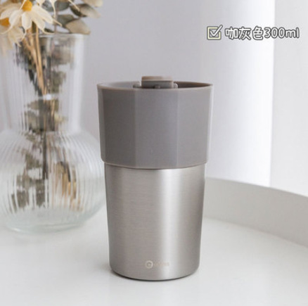 Stainless Steel Double-Layer Vacuum Cup Simple Ins Style Women's Coffee Cup Good-looking Portable Outdoor Gift Portable Cup