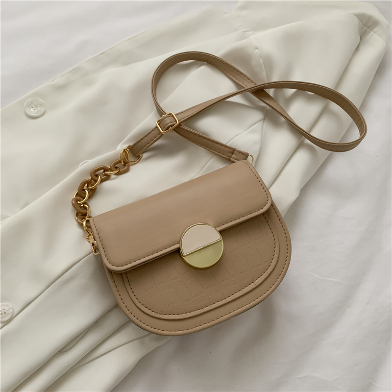 Korean Style Bag 2022 Niche Casual Shoulder Bag Color Contrast Patchwork New Trendy Retro Small Square Bag Crossbody Women's Bag