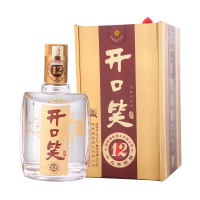 开口笑酒 十二年 52度 500ml 单瓶婚宴喜宴礼盒装 白酒 真品保证