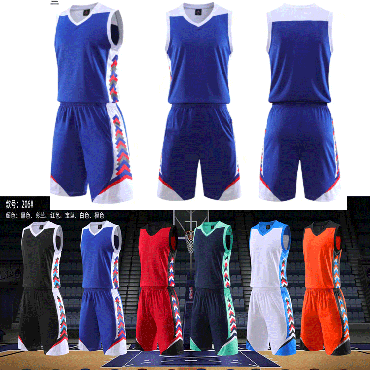 厂家直销篮球服套装定制蓝球服男篮球衣训练运动服可印号印logo