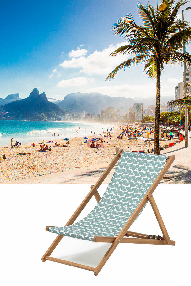 四挡调节沙滩椅户外休闲木质躺椅午休椅便携式折叠椅懒人椅