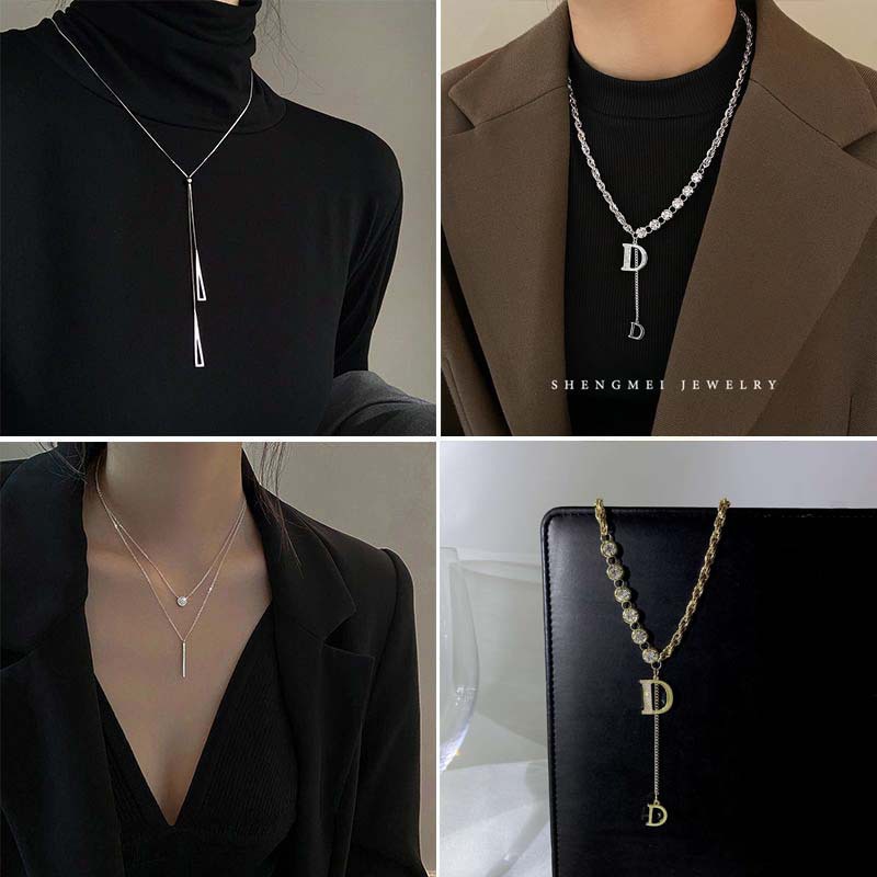 Customized Sweater Chain Removal-Free before Sleep Trendy Necklace Light Luxury Minority High-Grade Long Matching Bottoming Shirt Accessories Trendy
