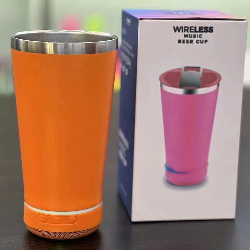 Amazon Brazil Bluetooth Audio Cup Vacuum Double-Layer Bottle Opener Beer Steins Outdoor Portable Vacuum Cup