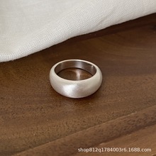 镀金版拉丝戒指ins冷淡风磨砂极简饰品经典高级厚重工版指环