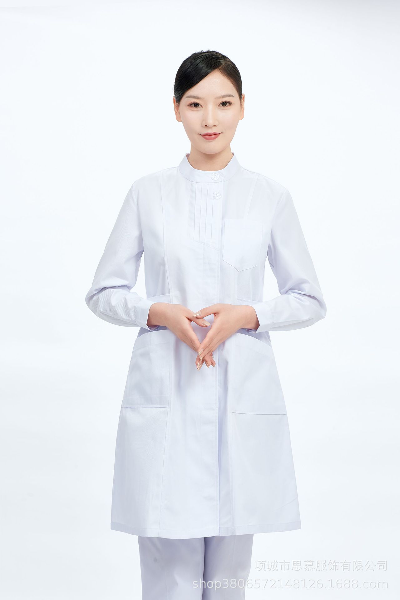 女医生春装白大褂医院实验牙科口腔美容药店长袖工作服女护士服