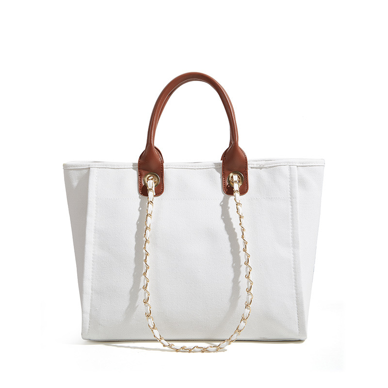Large Capacity Bag Women's Handbag 2023 Autumn and Winter New Canvas Bag High Sense Fashion Classy Tote Bag Wholesale