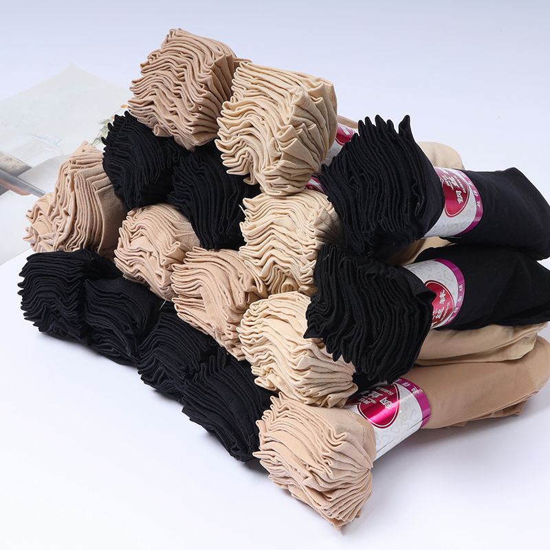 100双一次性袜子女批发短丝袜夏季薄款浅口短筒袜日抛免洗钢丝袜