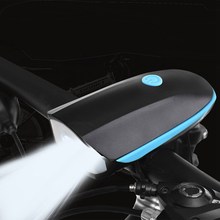 1个 黑色+蓝色 ABS+硅胶silica gel USB充电自行车灯电子喇叭前灯