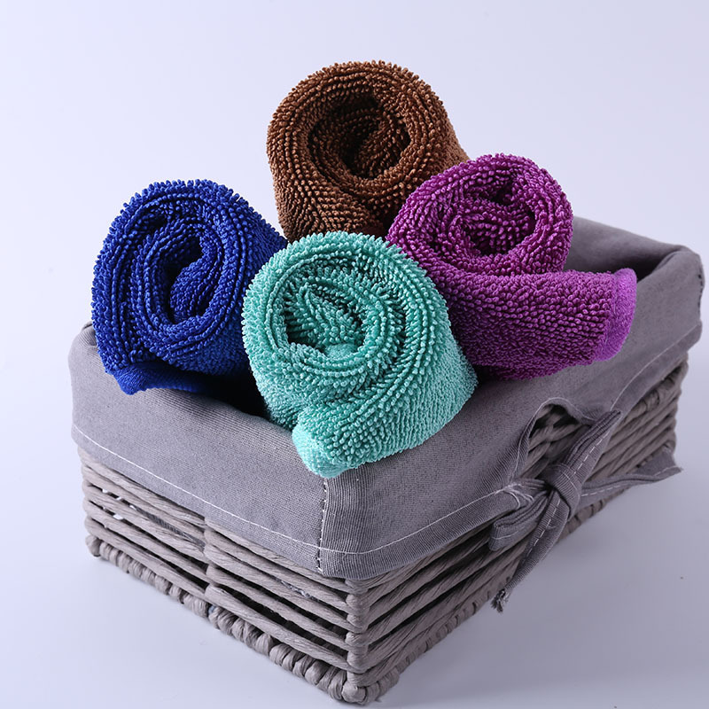 Twist Cloth Rag Mop Cloth Rag Factory Wholesale Household Non-Hair Removal Solid Color Absorbent Fiber Home Factory Wholesale