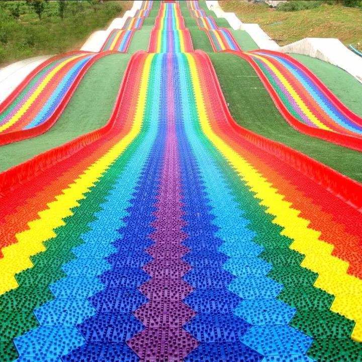 彩虹滑道旱地滑道七彩滑草彩虹滑草七彩滑梯旱雪彩虹滑道