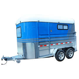 厂家直销拖挂式运马车牵引拉马车马匹运输 专用车 马拖车