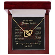 ebay跨境新款流行爱心项链送给儿媳妇的礼物-环环相扣的心形项链-