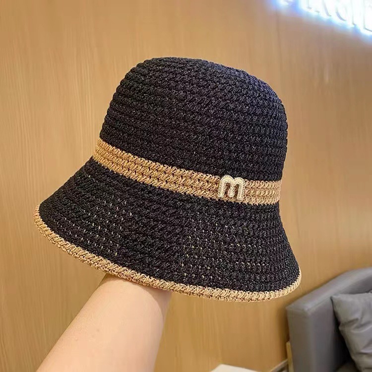 Spring Travel Sun Hat Children's Summer Mesh Breathable Sun Hat All-Matching Sun-Proof Bucket Hat Face-Looking Small Basin