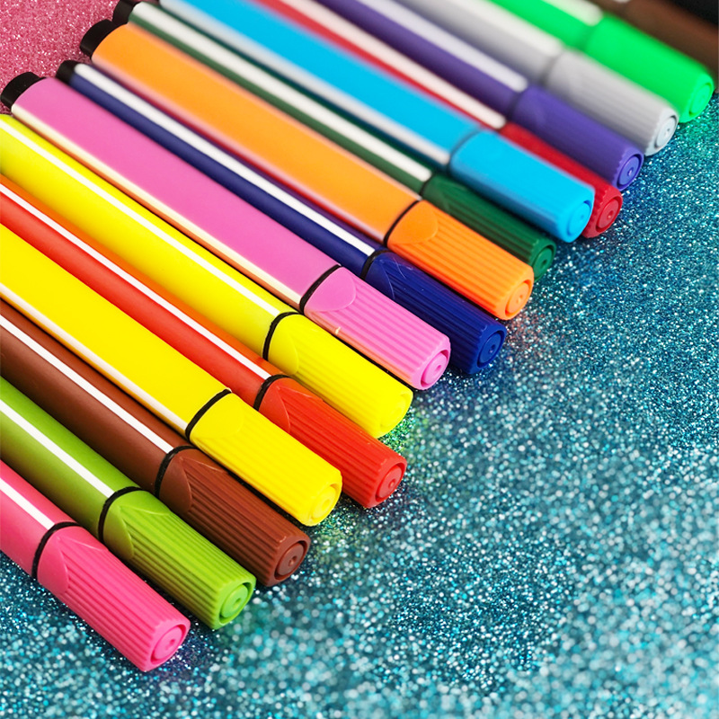 单支单色水彩笔美术绘画大容量补色三角杆水彩笔单只散装笔可水洗