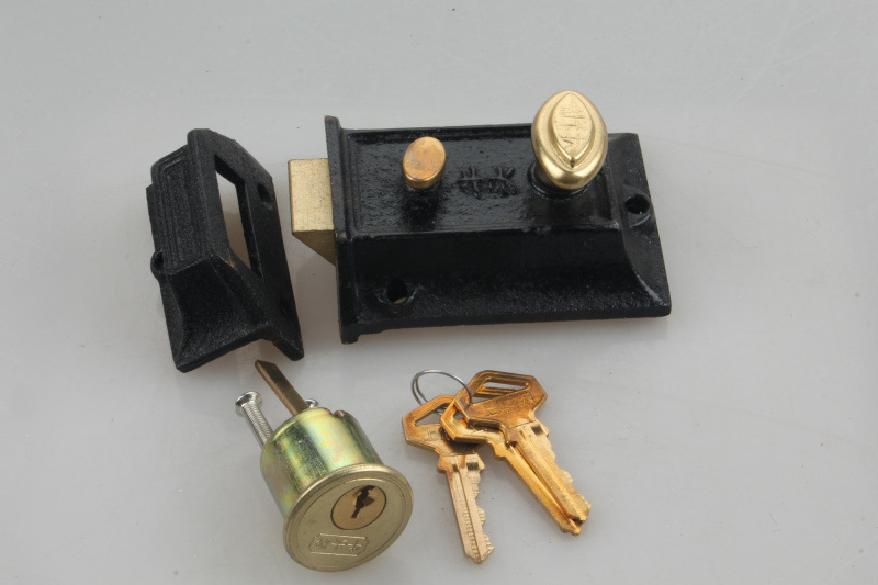 暗锁双保险弹子锁6140房锁牛头锁老式锁室内外木锁暗锁