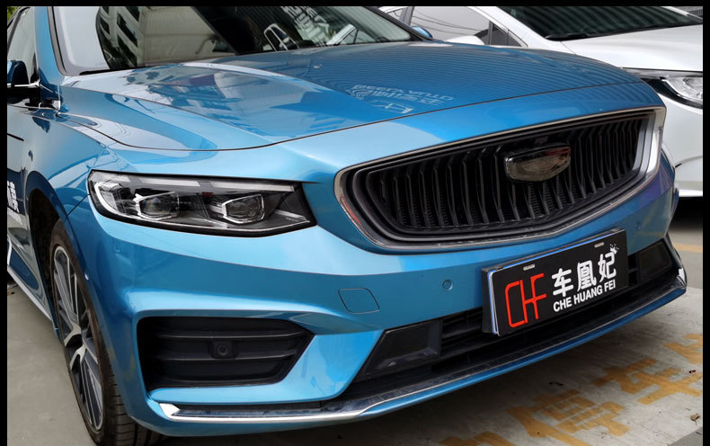 专用于吉利星瑞黑武士中网改装件爆改前脸黑色外观汽车用品配件