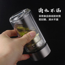 7L8K超小水杯迷你玻璃水杯便携单双层玻璃杯男女小容量泡茶杯简约