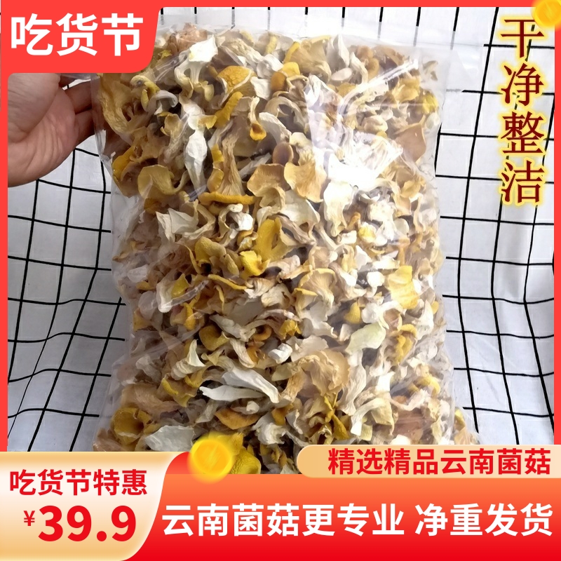 鸡油菌干货一斤装500克 榆黄菌干品云南特产野生菌保障新货好
