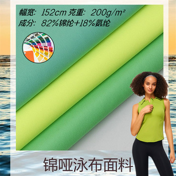 200g欧标锦纶哑光莱泳衣布料 锦氨弹力泳衣泳装面料 冰丝莱卡布料