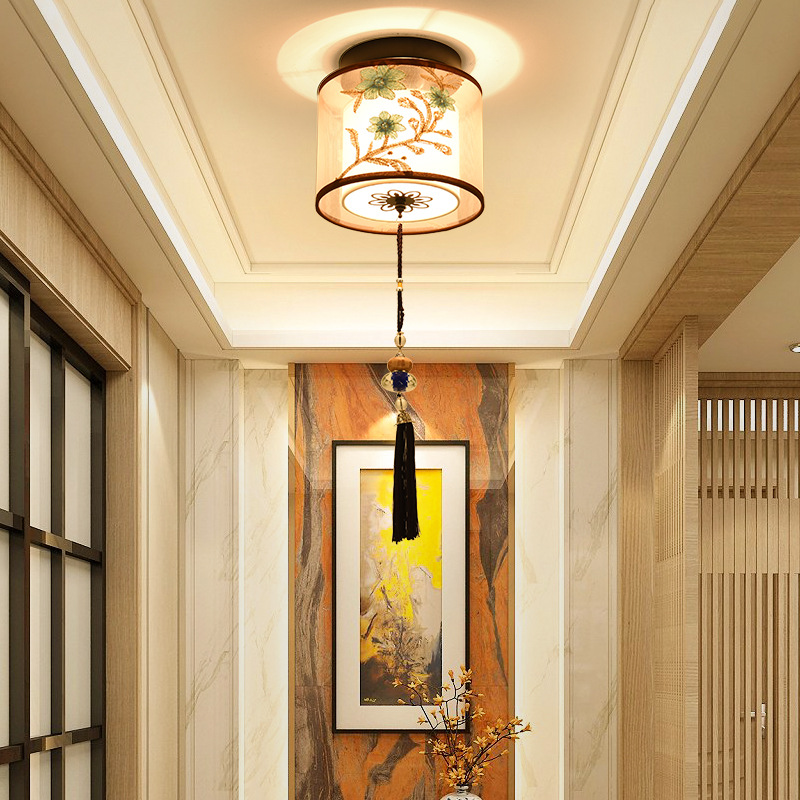 新中式吸顶灯走廊过道灯led现代简约阳台玄关卧室灯具中式客厅灯