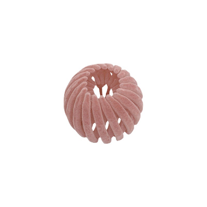 Korean Topknot Hair Clip Bird's Nest Grip Lazy Hairpin Hair Band High Ponytail Fixed Gadget Flocking Clip