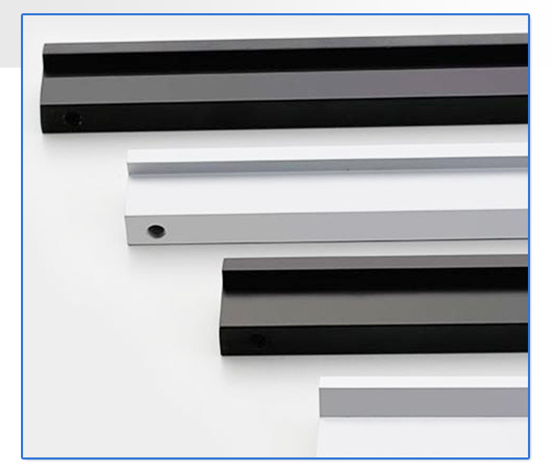 美式t字型一米黑色加长铝型材拉手衣柜书桌抽屉鞋柜门把手订购